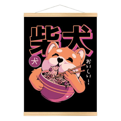 Japanese Poster - Shiba Noodle A3