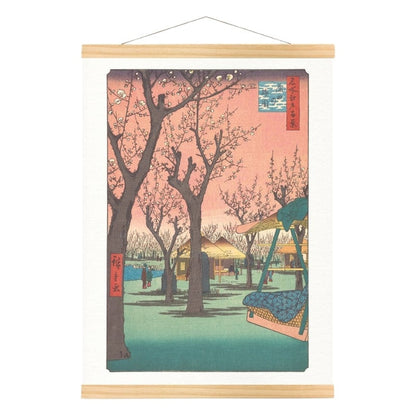 Japanese Woodblock Print - Plum trees in Kamata A3