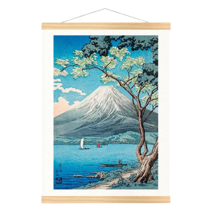 Japanese Woodblock Print - Yamanaka Lake A3