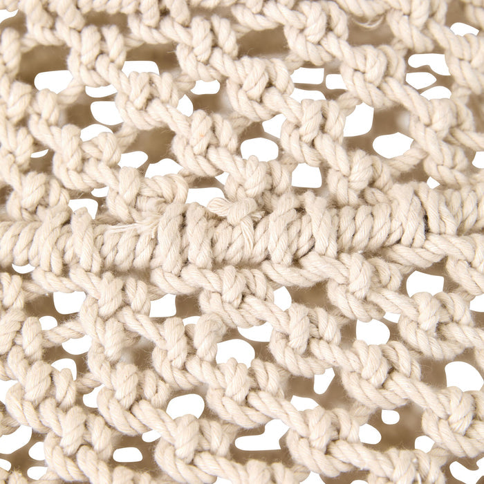 Julio Cotton Rope Pendant White 45x40cm - SHADE ONLY