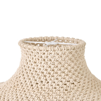 Julio Cotton Rope Pendant White 50x30cm - SHADE ONLY