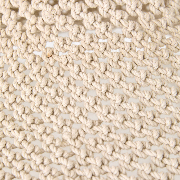 Julio Cotton Rope Pendant White 50x30cm - SHADE ONLY