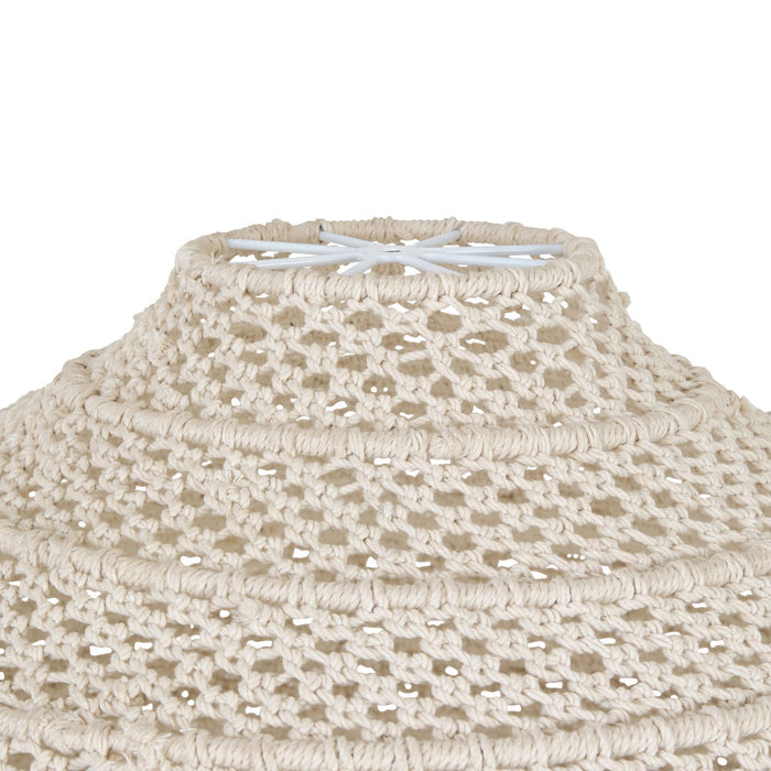 Julio Dome Cotton Rope Pendant White 80x54cm - SHADE ONLY