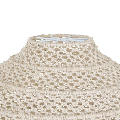 Julio Dome Cotton Rope Pendant White 80x54cm - SHADE ONLY