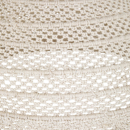 Julio Dome Cotton Rope Pendant White 80x54cm - SHADE ONLY