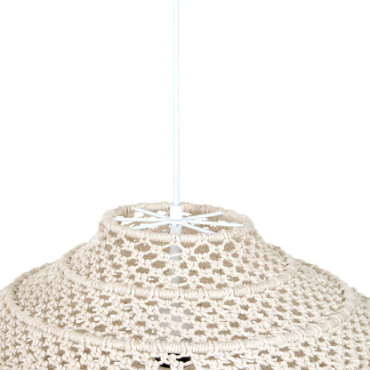 Julio Dome Cotton Rope Pendant White 80x54cm - SHADE ONLY
