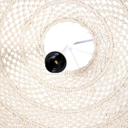 Julio Dome Cotton Rope Pendant White 80x54cm - SHADE ONLY