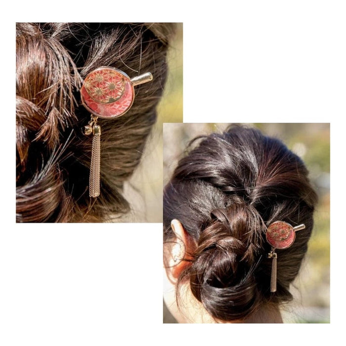 Kanzashi - Blue Asanoha