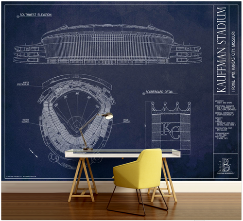 Kauffman Stadium Wall Mural