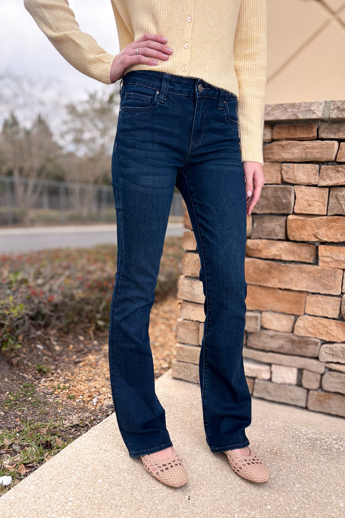 KUT: Natalie Mid Rise Flare