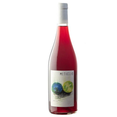 Bottle of La Distesa Meticcio Rosato 2021 red rosé wine with labeled front