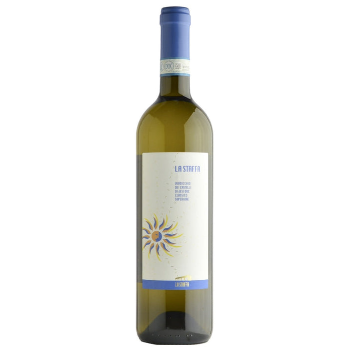 La Staffa Verdicchio Classico 2024 wine bottle with blue cap