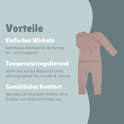 Langarm Easy-on Strampler | Essential Berry