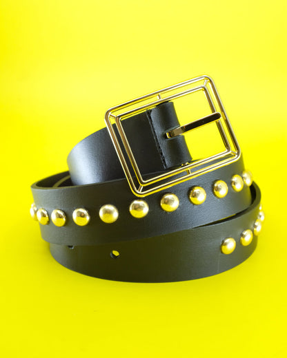 Large Gold Studded Buckle Belt