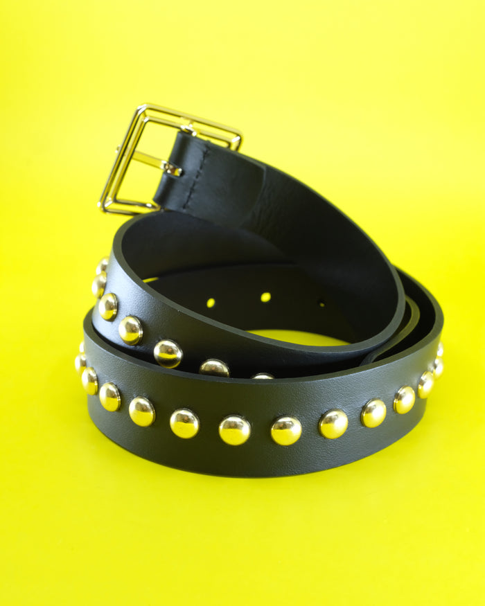 Large Gold Studded Buckle Belt