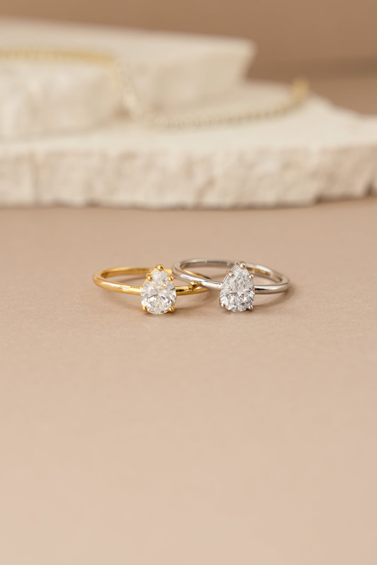 Large Pear Statement Ring