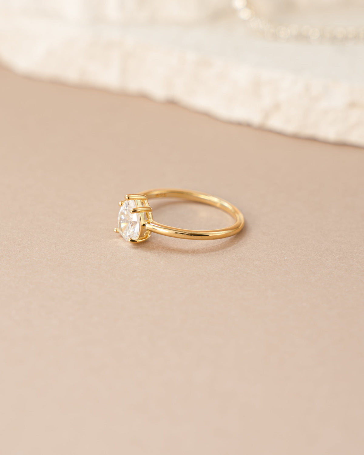 Large Pear Statement Ring