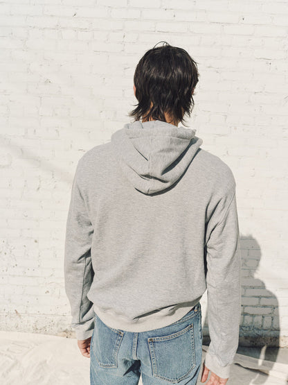 Light Gray Loopwheel Fleece Cotton Horse Emblem Hoodie | The Letters | DEPARTAMENTO