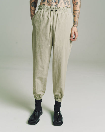 Light Green Nylon Tech Sweat Pants | Camiel Fortgens | DEPARTAMENTO