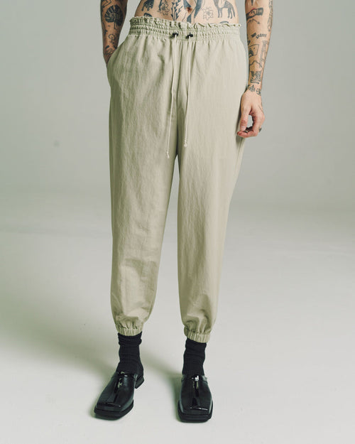 Light Green Nylon Tech Sweat Pants | Camiel Fortgens | DEPARTAMENTO