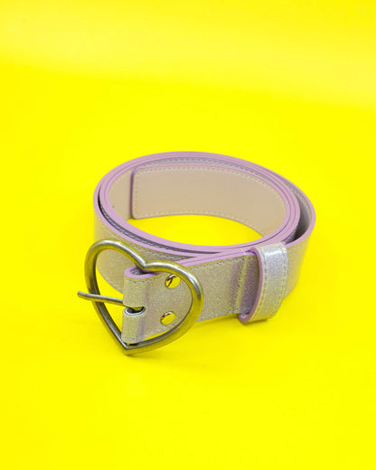Lilac Glitter Charm Belt