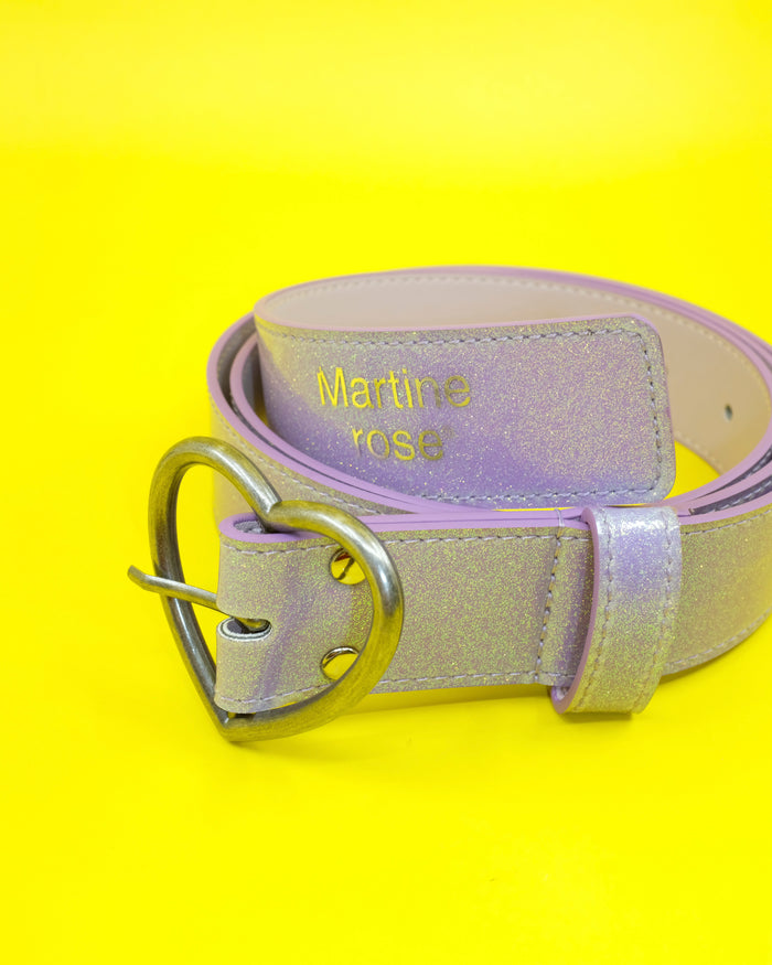 Lilac Glitter Charm Belt