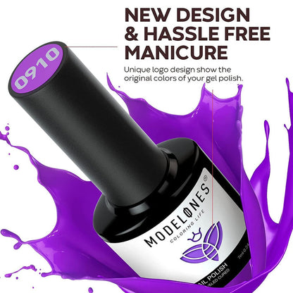 Lilac Obsessions - 6 Shades Gel Nail Polish Set 7ml Gel Polish Set MODELONES #