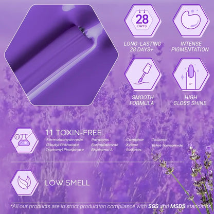 Lilac Obsessions - 6 Shades Gel Nail Polish Set 7ml Gel Polish Set MODELONES #