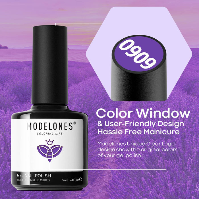 Lilac Obsessions - 6 Shades Gel Nail Polish Set 7ml Gel Polish Set MODELONES #