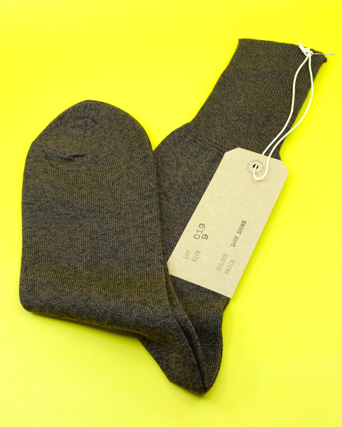 LOT.019 Dark Brown Cotton Socks | Taiga Takahashi | DEPARTAMENTO