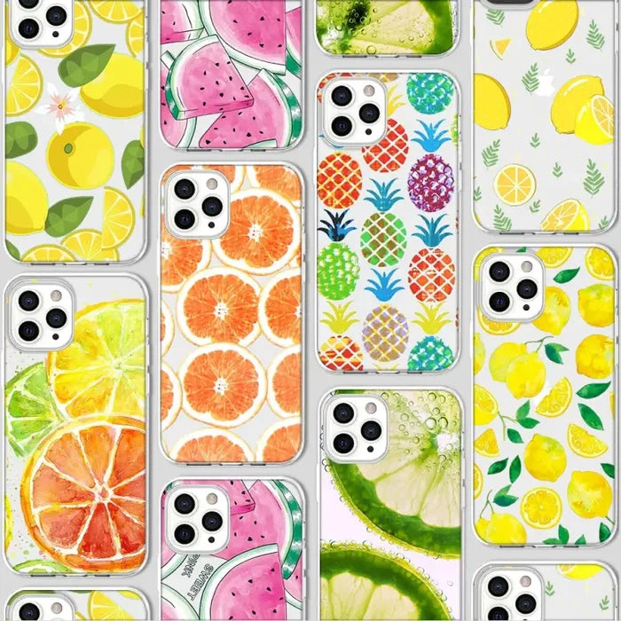 Watercolor fruit pattern iphone case