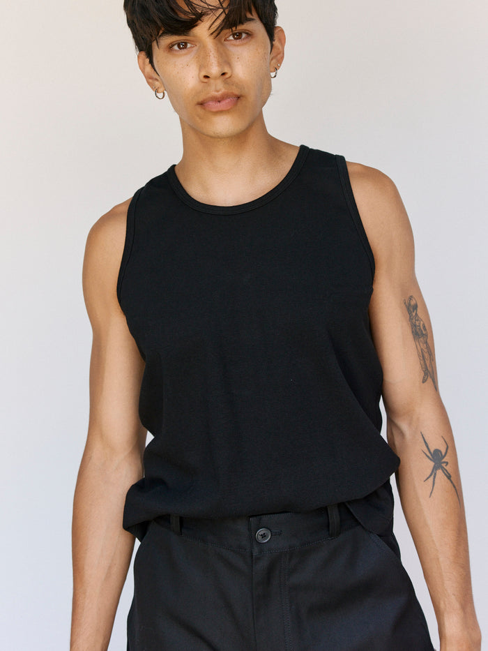 LWT0 Singlet Black Rib Tank | MAN-TLE | DEPARTAMENTO