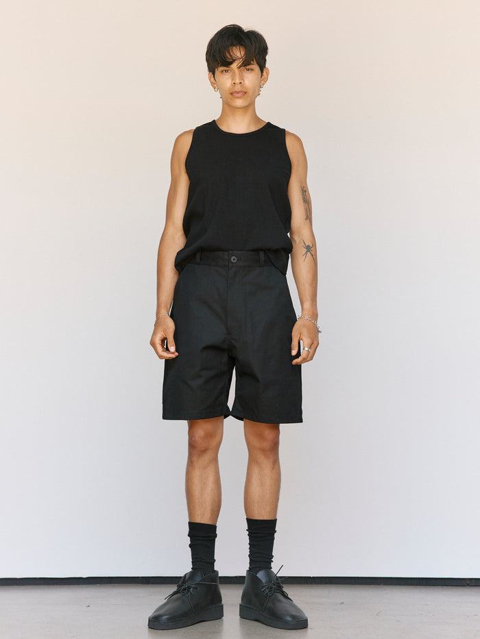 LWT0 Singlet Black Rib Tank | MAN-TLE | DEPARTAMENTO
