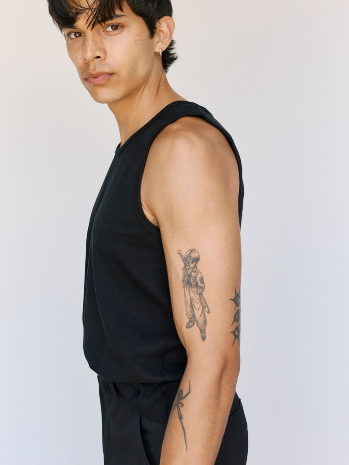 LWT0 Singlet Black Rib Tank | MAN-TLE | DEPARTAMENTO