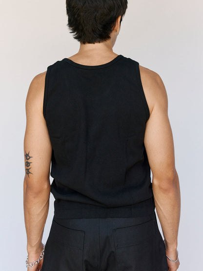 LWT0 Singlet Black Rib Tank | MAN-TLE | DEPARTAMENTO