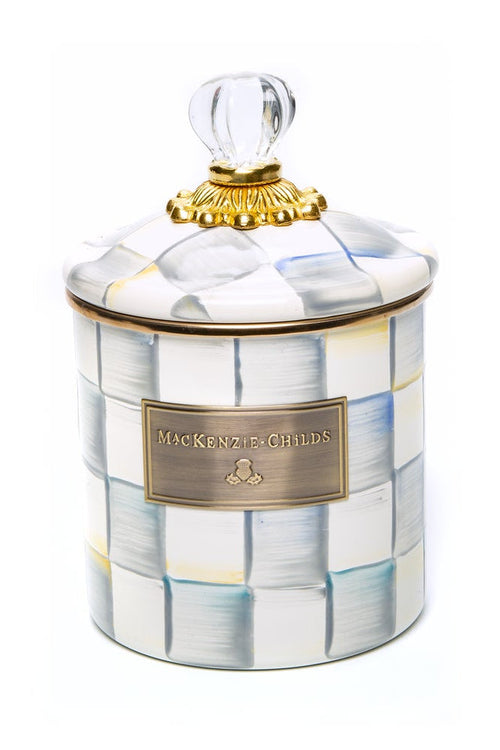 MacKenzie Childs: Sterling Check Small Canister