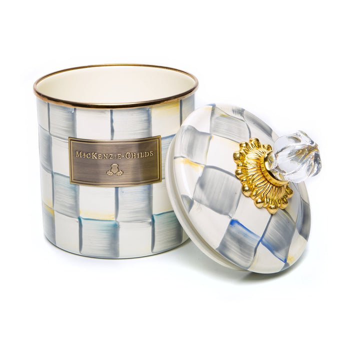 MacKenzie Childs: Sterling Check Small Canister