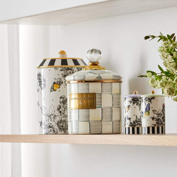 MacKenzie Childs: Sterling Check Small Canister