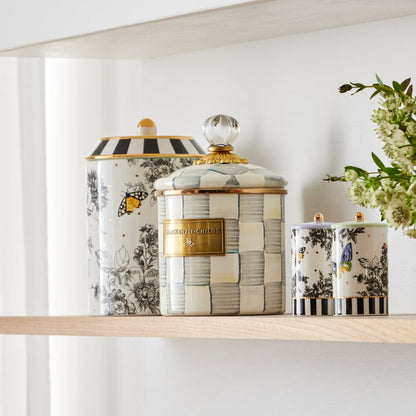 MacKenzie Childs: Sterling Check Small Canister