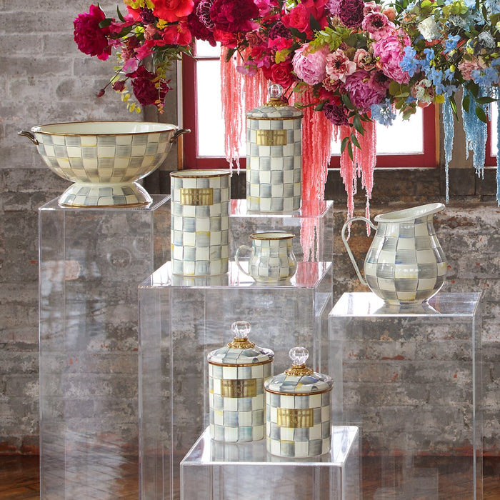 MacKenzie Childs: Sterling Check Small Canister