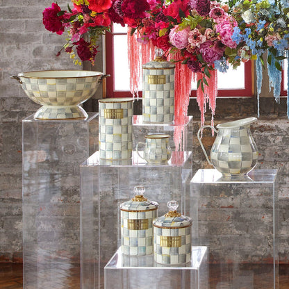 MacKenzie Childs: Sterling Check Small Canister