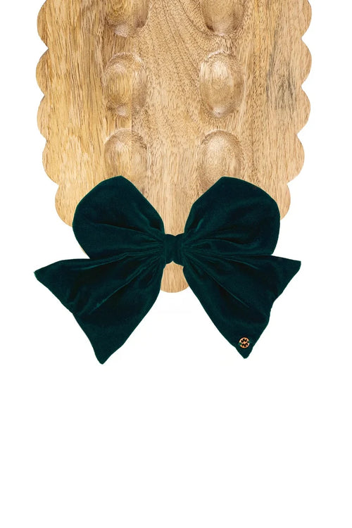 Magnetic Bow Velvet Green