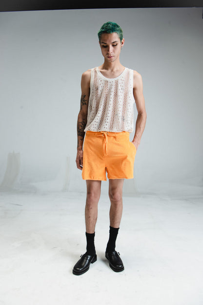 Mandarin Cotton Terry Drawstring Board Shorts | CMMN SWDN | DEPARTAMENTO
