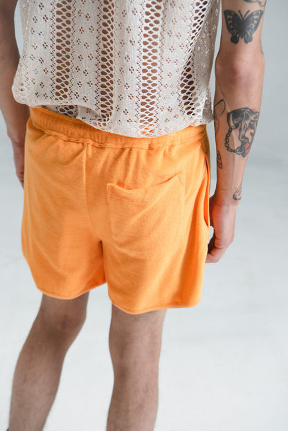 Mandarin Cotton Terry Drawstring Board Shorts | CMMN SWDN | DEPARTAMENTO