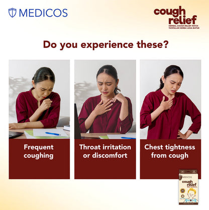 MEDICOS Cough Relief Herbal Patches [2 Boxes, 6 pcs/box]