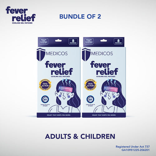 MEDICOS Fever Relief Patch - Adults & Children [2 Boxes, 8 pcs/box]