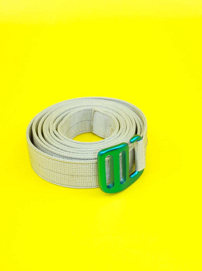 Metallized Grey Webbing Tech Belt