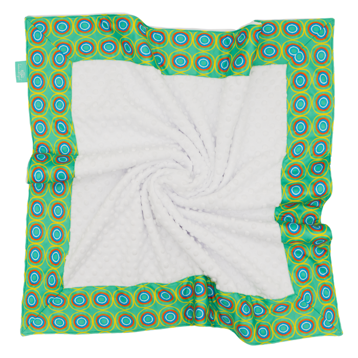 Milk Glass Doodlebug with White Minky Baby Blankie