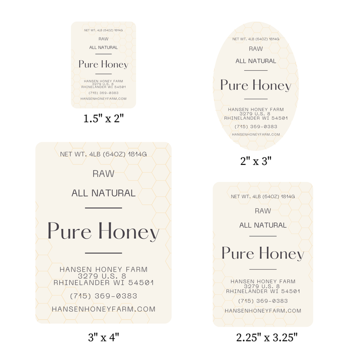 Minimalist Honey Label