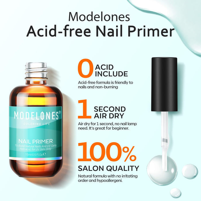Free Acid-Free Nail Primer 15ml Gift MODELONES #